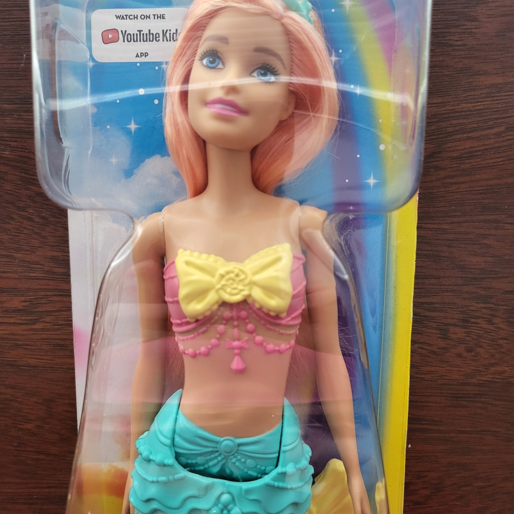 Mattel Mermaid Doll with Pink Hair and Turquoise Skirt